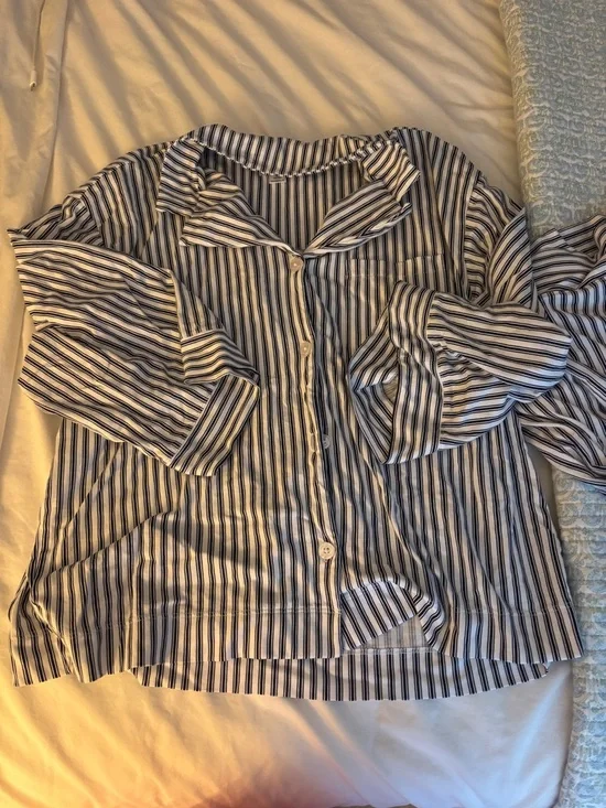 Petite Plume Olivia Wide Leg Pima Cotton Pajamas - Picture 3 of 7